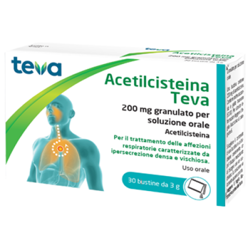 Acetilcisteina Teva*30bs 200mg
