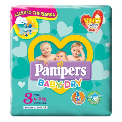 PAMPERS BABY DRY DOWN MIDI20PZ