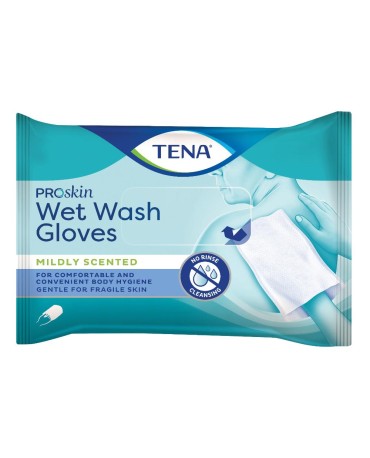 Tena Wet Wash Glove 8pz