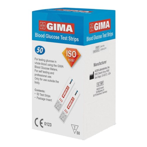 STRISCE GLICEM GLUCOM GIMA 50P